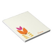 レトロボホフローラ抽象芸術ミニマルパーソナライズされたリスト ノートパッド (アングル)