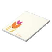 レトロボホフローラ抽象芸術ミニマルパーソナライズされたリスト ノートパッド (回転)