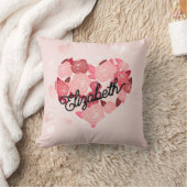 レトロボホフローラIハート名書道文字 クッション (ブランケット)