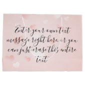 レトロボホフローラIハート名書道文字 ラージペーパーバッグ (裏面)