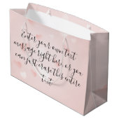 レトロボホフローラIハート名書道文字 ラージペーパーバッグ (裏面アングル)