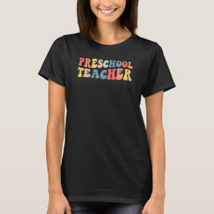 レトロボホプリスクール先生ジョブタイトルスクールウォール Tシャツ
