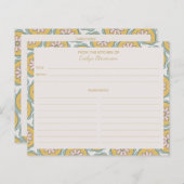 レトロボホマンダラフラワーパーソナライズされたレシピカード (正面/裏面)