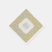 レトロボホマンダラフローラパステルブライダルシャワー スタンダードカクテルナプキン (角)