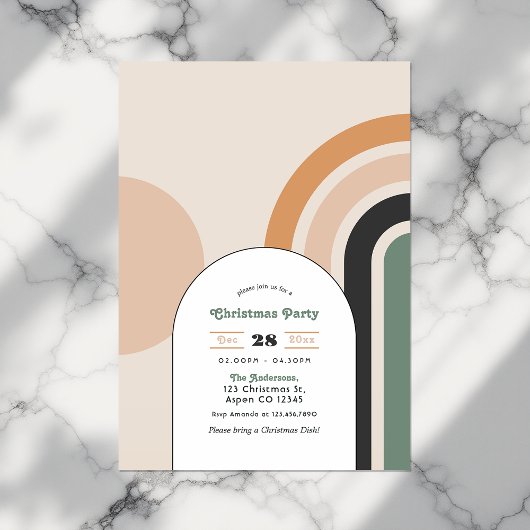 レトロボホレインボーアーチクリスマスパーティー 招待状