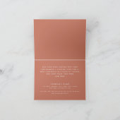 レトロボホロゴテラコッタエレガントサンキューカード サンキューカード (内部)