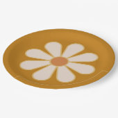 レトロボホヴィンテージデイジー紙プレート ペーパープレート (アングル)
