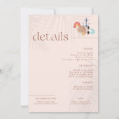 レトロボホーサーフサマー |バチェロレッテ週末 招待状 (裏面)