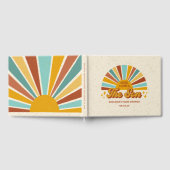 レトロボホー来ここの息子の赤ちゃんシャワー ゲストブック (全面)