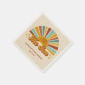 レトロボホー来ここの息子の赤ちゃんシャワー スタンダードカクテルナプキン (角)