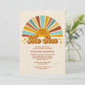 レトロボホー来ここの息子の赤ちゃんシャワー 招待状 (スタンド正面)