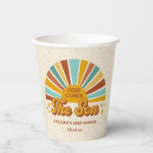 レトロボホー来ここの息子の赤ちゃんシャワー 紙コップ (正面)