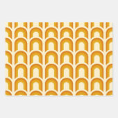 レトロボホ幾何学模様60s 70s70s ラッピングペーパーシート (正面)