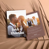 レトロボホ結婚フォトサンキューカード サンキューカード