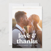 レトロボホ結婚フォトサンキューカード サンキューカード (正面)