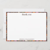 レトロボホ70sフローラグルーヴィーベビーシャワーカスタム サンキューカード (正面)