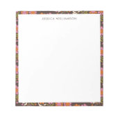 レトロボホ70sフローラグルーヴィーベビーシャワーカスタム ノートパッド (正面)