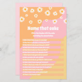 レトロボホ70sブライダルシャワー名ザケーキゲーム (正面/裏面)