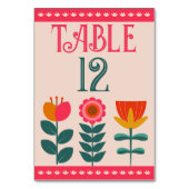 レトロボーはっきりしたーフローラ&ブカラフルライト結婚ズ テーブルナンバー (正面)