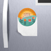 レトロボーはっきりしたーフローラ&ブカラフルライト結婚ズ マグネット