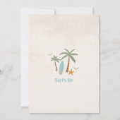 レトロボーイザビッグワンサーフィン第1誕生日パーティー 招待状 (裏面)