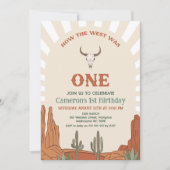 レトロボーイズどのように西は1歳の誕生日だった 招待状 (正面)