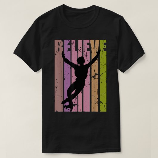 レトロボーイズアイススケートで滑るヴィンテージオス姿スケーター Tシャツ (デザイン正面)