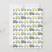 レトロボーイズトイズトランスポートベビーシャワー招待状 招待状 (裏面)