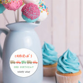 レトロボーイズ玩具おもしろい輸送誕生日パーティーの好意 ラウンドシール