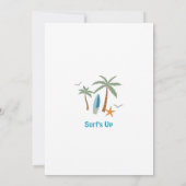 レトロボーイ 誕生日サーフィンパーティー すべての年齢 招待状 (裏面)