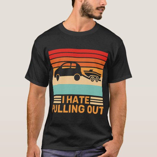 レトロボート牽引 Tシャツ (正面)