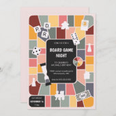 レトロボードゲームナイトパーティー 招待状 (正面/裏面)