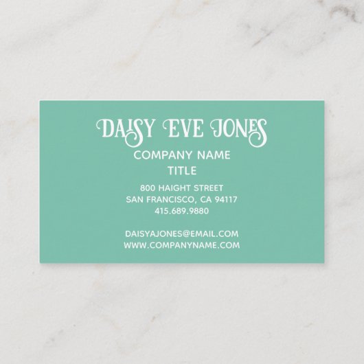 レトロボーフローラ名刺 名刺 (裏面)