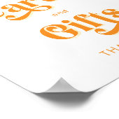 レトロボーホサンカードとギフトベビーシャワーのサイン ポスター (角)