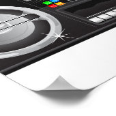 レトロボームボックスゲットブラスターグラフィック ポスター (角)