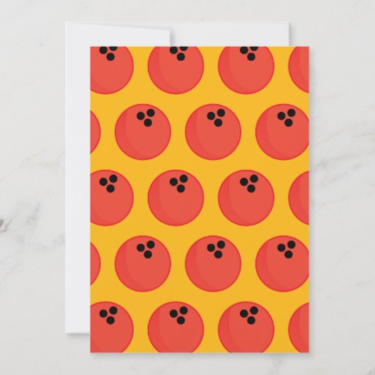 レトロボーリングキッドの誕生日パーティーへの招待 招待状 (裏面)