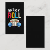 レトロボーリングチームボールユーモアボウリングをする人、 クリケットの投手 名刺 (正面/裏面)