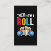 レトロボーリングチームボールユーモアボウリングをする人、 クリケットの投手 名刺 (正面)
