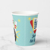 レトロボーリングバースデーパーティー50ズテンピン 紙コップ (右)