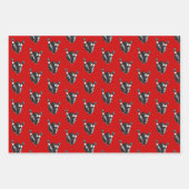 レトロボーリングピンとボール ラッピングペーパーシート (正面)