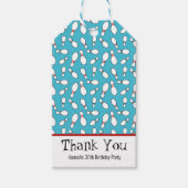 レトロボーリングピン誕生日パーティーありがとうギフトT ギフトタグ (正面)