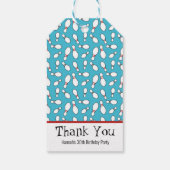 レトロボーリングピン誕生日パーティーありがとうギフトT ギフトタグ (裏面)