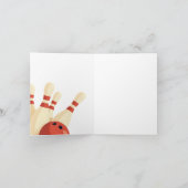 レトロボーリング子供の誕生日パーティの招待状 シーズンカード (内部)