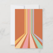 レトロボーリング子供の誕生日パーティー サンキューカード (裏面)