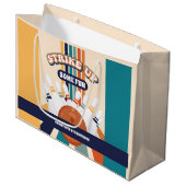 レトロボーリング子供の誕生日パーティー ラージペーパーバッグ (正面アングル)