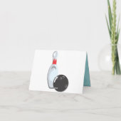 レトロボーリング誕生日パーティーありがとうお知らせ サンキューカード (裏面)