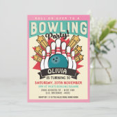 レトロボーリング誕生日パーティー 招待状 (スタンド正面)