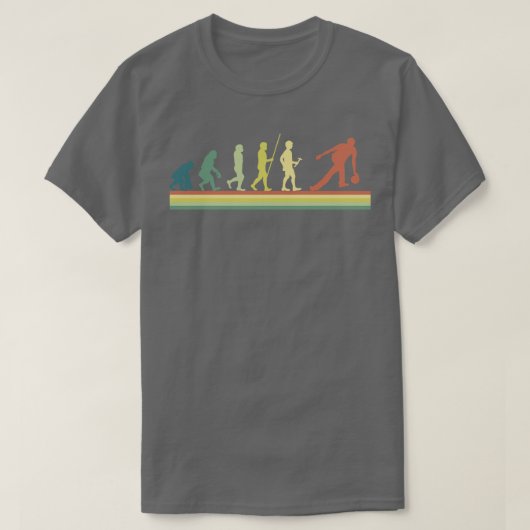 レトロボーリング進化 Tシャツ (デザイン正面)
