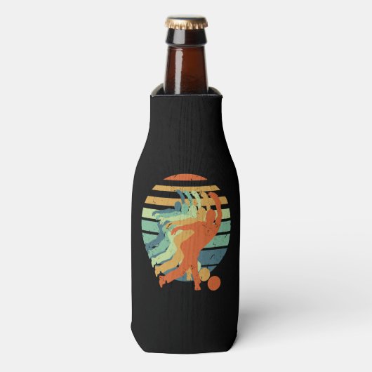 レトロボーリング選手、ボウリングをする人、 クリケットの投手、ボーリングスポーツ愛好家 ボトルクーラー (ボトル正面)