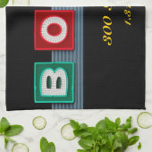 レトロボーリング キッチンタオル (折り畳み)